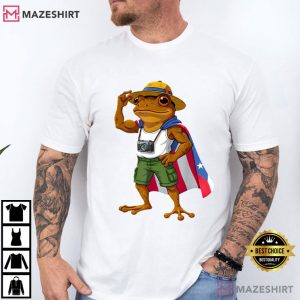 Coqui Frog Puerto Rico Taino Puerto Rican Flag Boricua T Shirt (2)