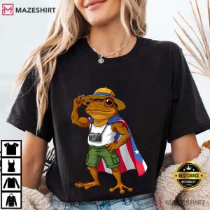 Coqui Frog Puerto Rico Taino Puerto Rican Flag Boricua T Shirt (3)