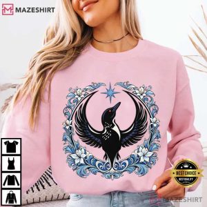 Floral Minnesota Loon Bird Political Protest T Shirt (4)