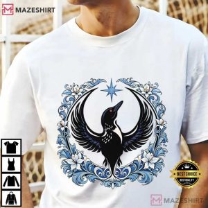 Floral Minnesota Loon Bird Political Protest T Shirt (2)