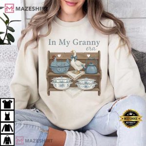 In My Granny Era Digital Vintage Goose Kitchen Shelf Art T Shirt (1)