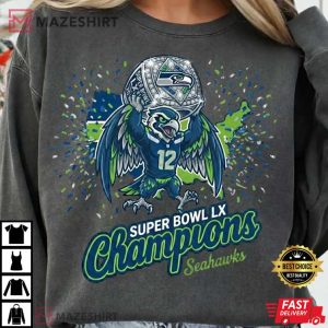 Seattle Seahawks Football 2026 Champions Super Bowl LX T Shirt (2)