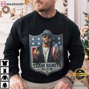 Team Benito 2026 LX Bad Bunny Football T Shirt (4)