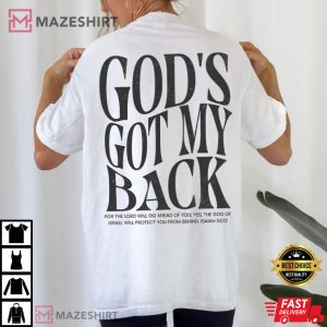 Jesus God's Got My Back Christian Faith T Shirt (4)