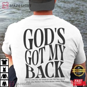 Jesus God's Got My Back Christian Faith T Shirt (1)