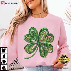 Four Leaf Clover St Patricks Day T Shirt (1)