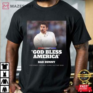 Bad Bunny God Bless America Super Bowl LX 2026 T Shirt (3)