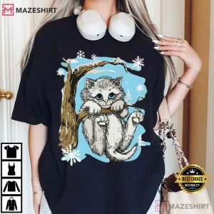 Cat Jumper Distressed Vintage 90s T Shirt (1)