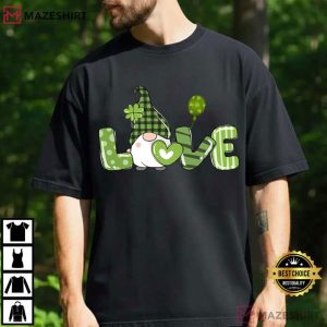 St Patrick’s Day Gnome Shamrocks Love T Shirt (4)