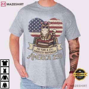 Cat Lovers America 250 Purrfectly Independent Patriotic T Shirt (3)