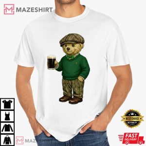 Lucky Girl St Patricks Day Bear Irish Shamrock T Shirt (1)
