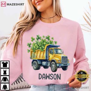 St Patricks Day Shamrock Dump Truck Custom T Shirt (4)