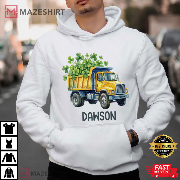 St Patricks Day Shamrock Dump Truck Custom T-Shirt St Patricks Day Shamrock Dump Truck Custom T-Shirt