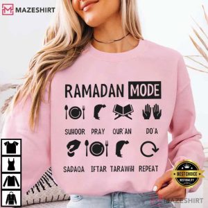 Ramadan Mode Islamic Muslim Prayer Family Matching T Shirt (4)