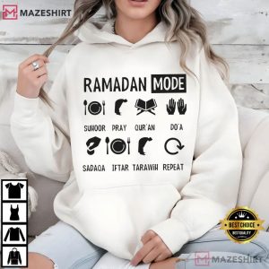 Ramadan Mode Islamic Muslim Prayer Family Matching T Shirt (3)