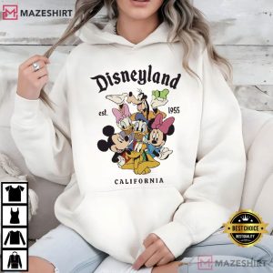 Mickey And Friends Disneyland California Retro Est 1955 T Shirt (3)