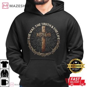 Rustic Cross Jesus Christian The Way The Truth The Life T Shirt (3)