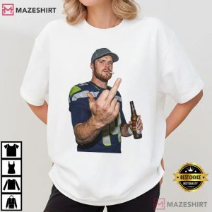 Sam Darnold Seattle Seahawks Middle Finger Meme Funny T-Shirt
