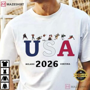 USA Winter Sports Skiing 2026 Milano Cortina T Shirt (4)