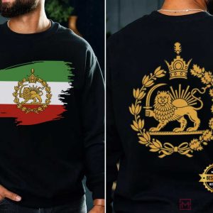 Iran Flag Persian Lion And Sun Heritage T Shirt (3)