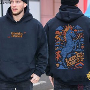 Weekday Resident Blue Horse T Shirt (1)