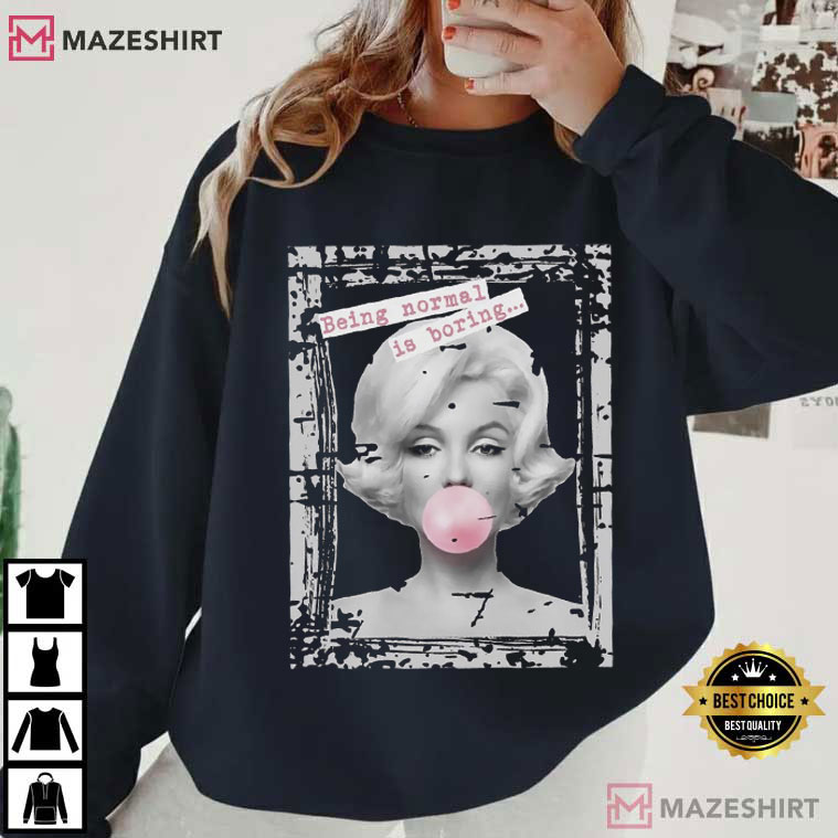 Marilyn Monroe Normal Is Boring Iconic T-Shirt Marilyn Monroe Normal Is Boring Iconic T-Shirt