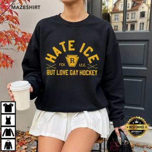 Hate ICE But Love Gay Hockey Heated Rivalry T Shirt (1)