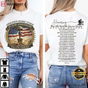 Operation Desert Storm 35 Year Anniversary Fallen Heroes T Shirt (4)