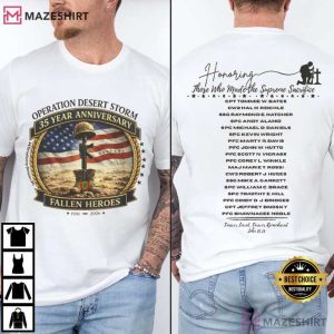 Operation Desert Storm 35 Year Anniversary Fallen Heroes T Shirt (2)