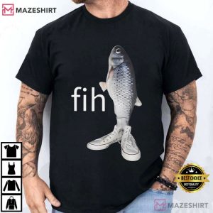 Fih Fish Brain Rot Meme T Shirt (2)