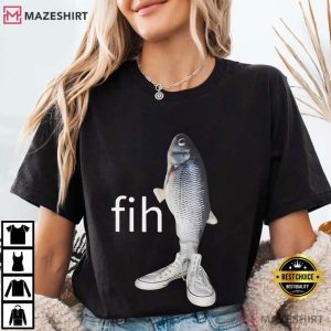 Fih Fish Brain Rot Meme T Shirt (3)