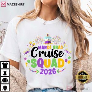 Mardi Gras Cruise Squad 2026 Matching Group Vacation T Shirt (2)