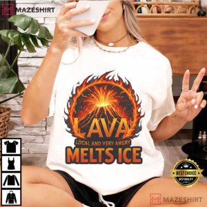 Anti ICE Lava Melts Graphic T Shirt (2)