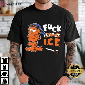 Garfield Says Fuck ICE Political T Shirt (1)
