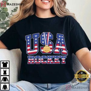 USA Mens Womens Gold Medal Olympic Winter Games Hockey T Shirt (1)