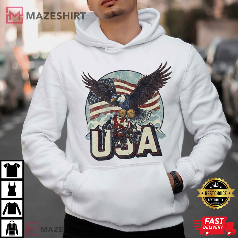 USA Champions Funny Ice Hockey Eagle 2026 T-Shirt USA Champions Funny Ice Hockey Eagle 2026 T-Shirt