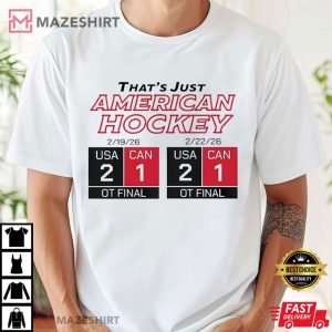 That's Just American Hockey Scoreboard USA T Shirt (1)