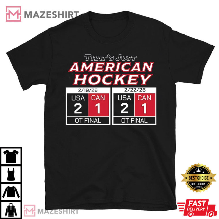 That's Just American Hockey Scoreboard USA T-Shirt That's Just American Hockey Scoreboard USA T-Shirt