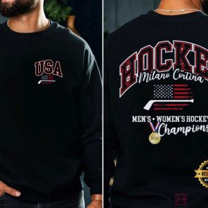 American Hockey Champions Red White Blue Sports T Shirt (2)
