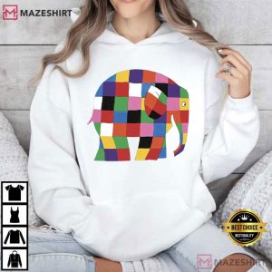 Elephant Animal Lover Elmer Book Day T Shirt (1)