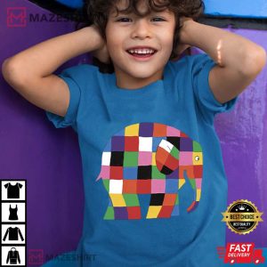 Elephant Animal Lover Elmer Book Day T Shirt (3)