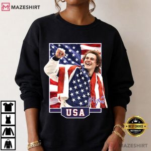 Jack Hughes USA Hockey American Flag T Shirt (1)