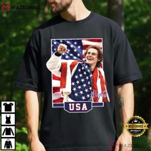 Jack Hughes USA Hockey American Flag T Shirt (2)