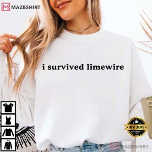 I Survived Limewire Millennial Graphic T Shirt (1)