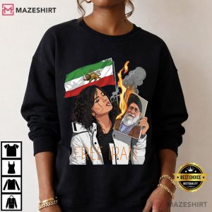 Free Iran Protest Lion And Sun Flag Persian Freedom T Shirt (4)
