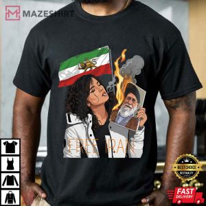 Free Iran Protest Lion And Sun Flag Persian Freedom T-Shirt