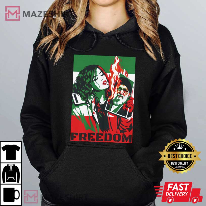Iranian Woman Lighting Cigarette Freedom Free Iran Protest T-Shirt Iranian Woman Lighting Cigarette Freedom Free Iran Protest T-Shirt