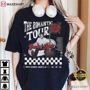 Bruno Mars The Romantic Tour 2026 Fan Merch T-Shirt