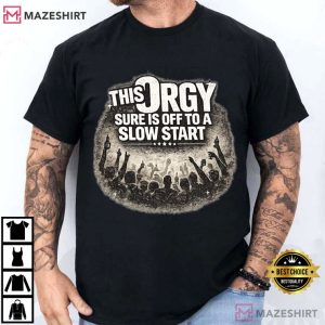 This Orgy Sure Is Off To A Slow Start Vintage Party Crowd T Shirt (2)