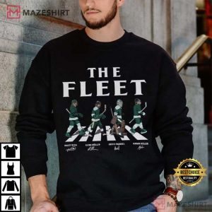 Boston Walking Road Signatures Women Ice Hockey T Shirt (4)